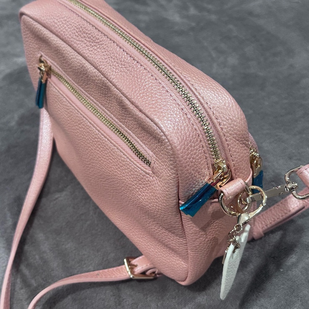 Pom Pom London Metallic Pink Crossbody Bag NWOT - Picture 16 of 16